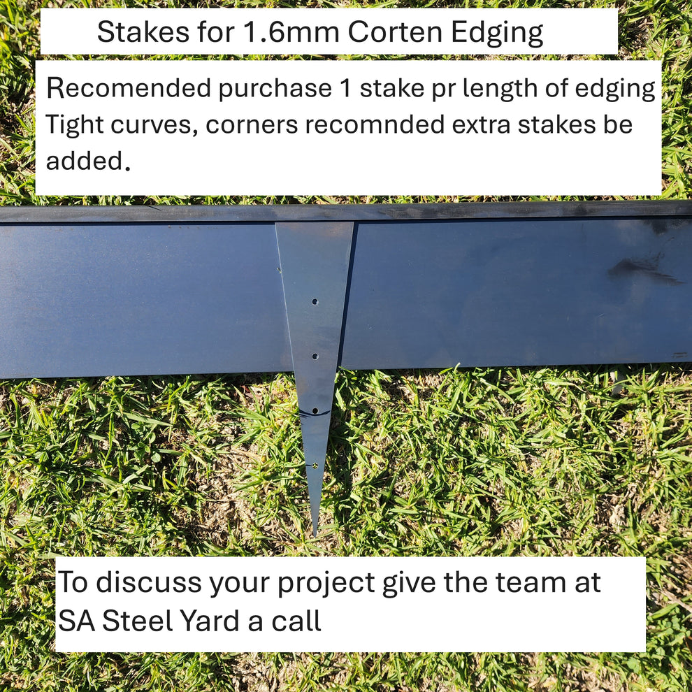 Stakes for 1.6mm Corten Edging – SA Steel Yard